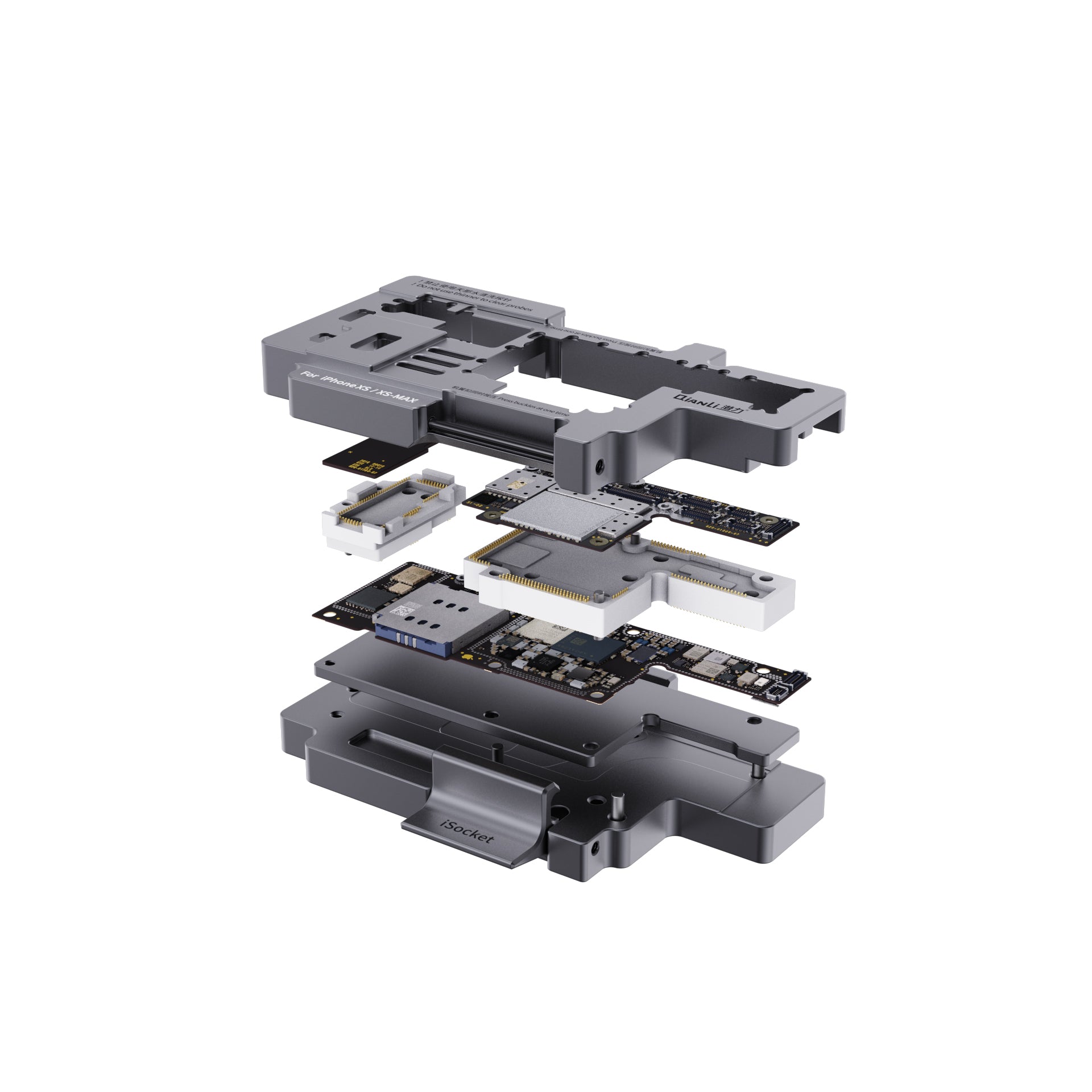 QIANLI iSocket Motherboard Layered Test Frame For Apple iPhone XS, XS Max