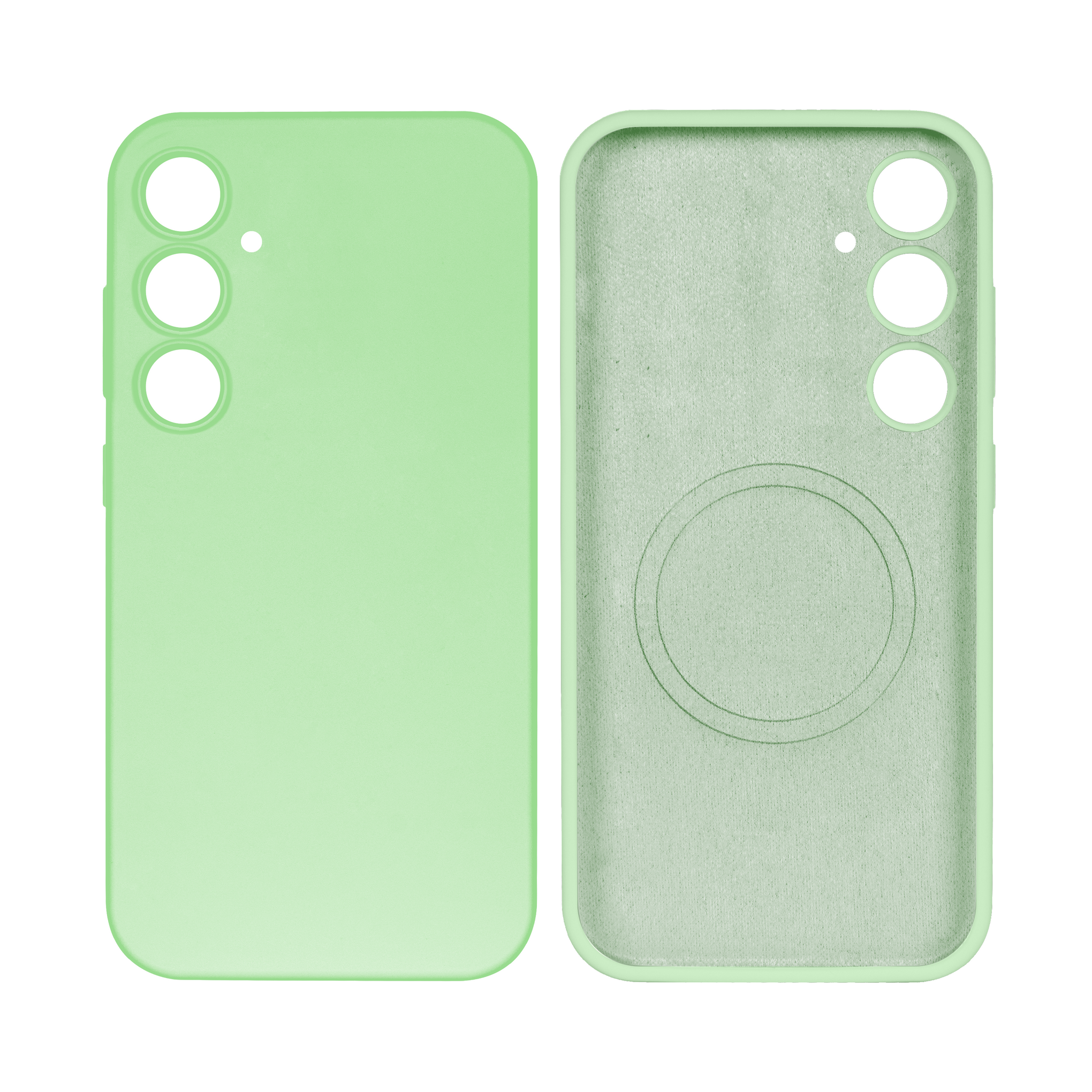 Rixus Soft TPU Phone Case With MagSafe Compatible For Samsung Galaxy S24 Plus Matcha