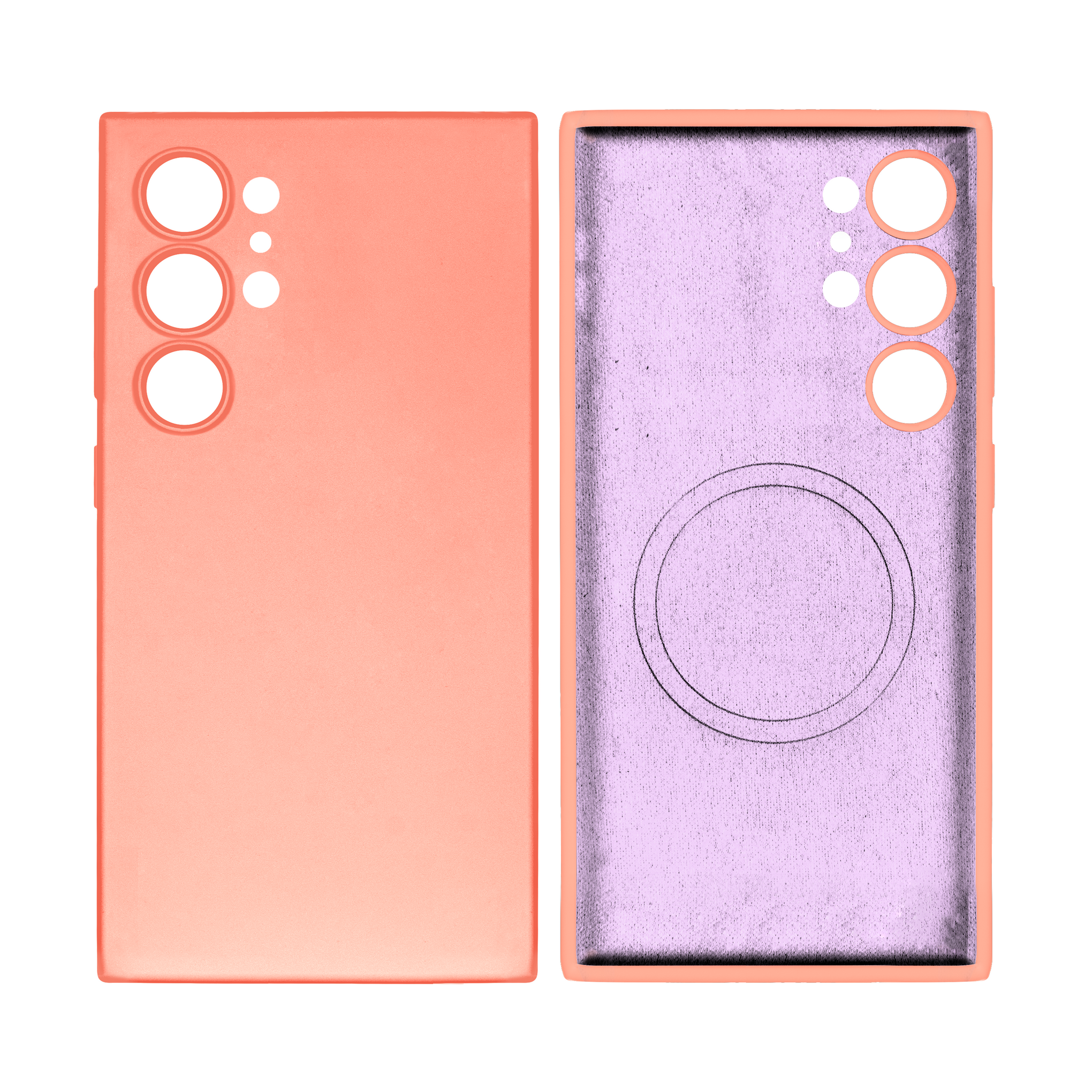 Rixus Soft TPU Phone Case With MagSafe Compatible For Samsung Galaxy S24 Ultra Pink