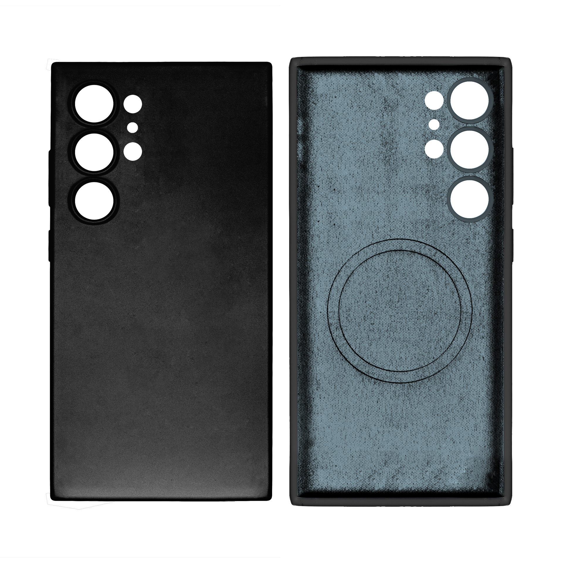 Rixus Soft TPU Phone Case With MagSafe Compatible For Samsung Galaxy S24 Ultra Black