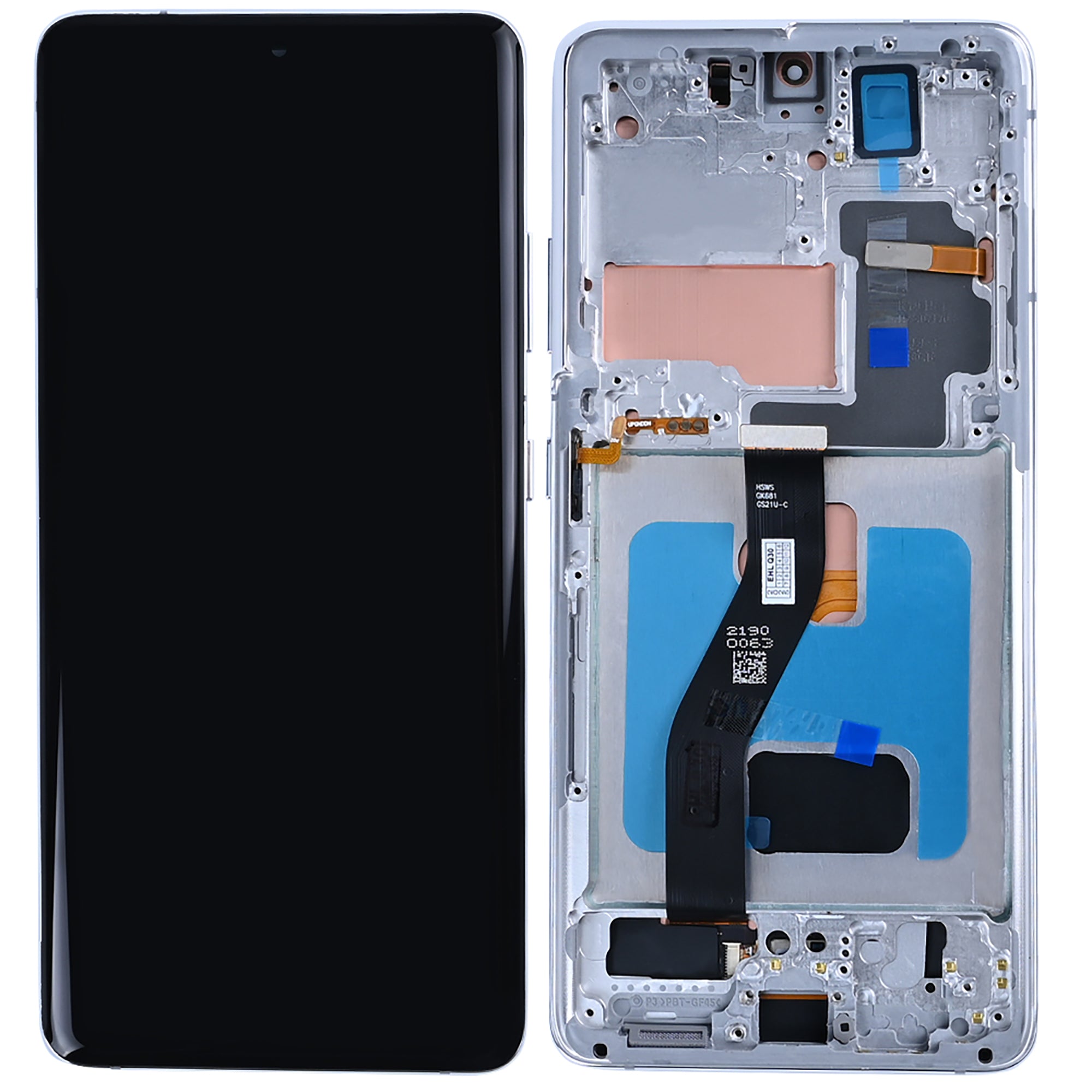 Samsung Galaxy S21 Ultra 5G G998B Display And Digitizer With Frame Phantom Silver Soft-OLED