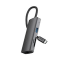 Rixus RXHU08 USB USB-C To Ethernet Adaptor With Docking Station Grey