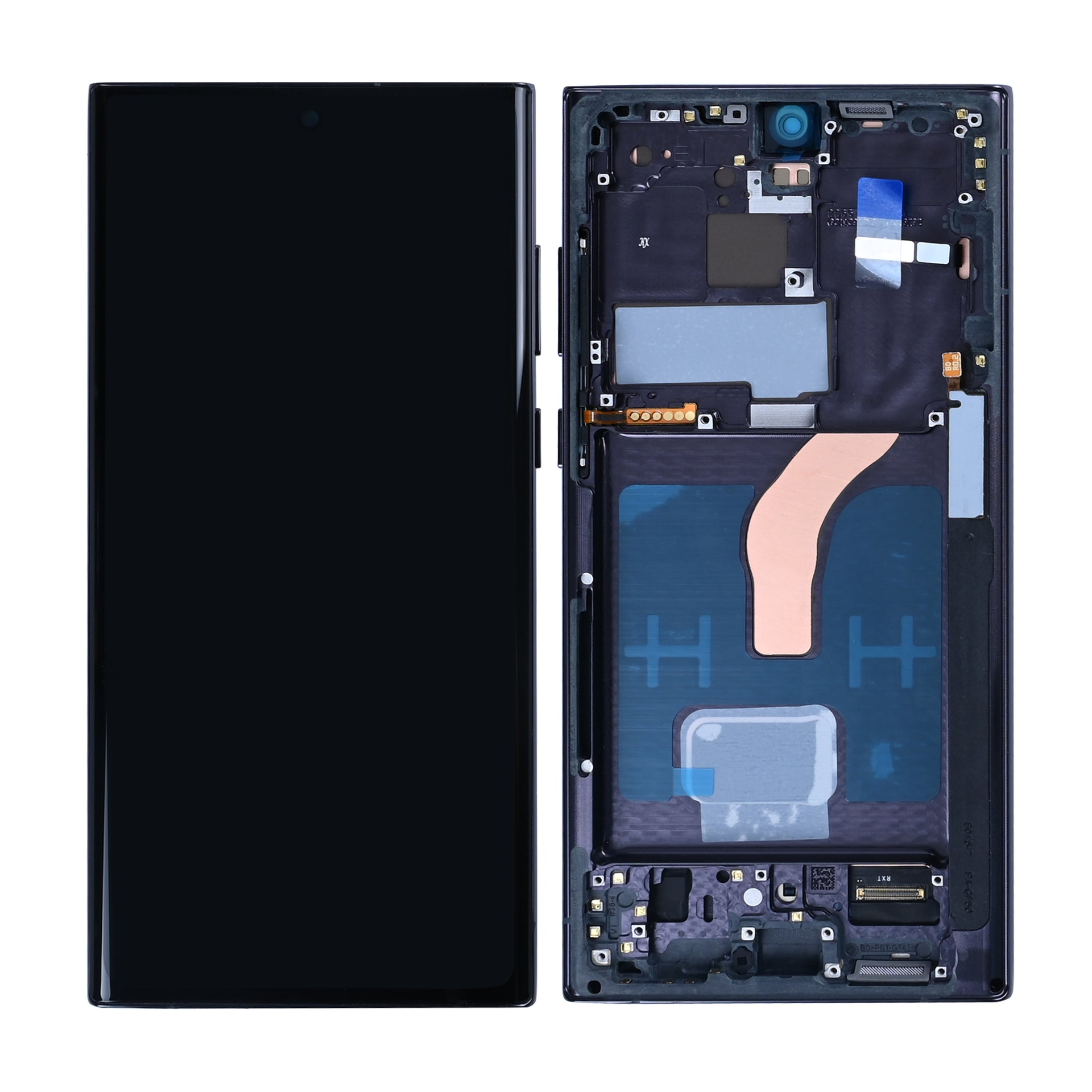 Samsung Galaxy S22 Ultra 5G S908B Display And Digitizer With Frame Phantom Black Soft-OLED