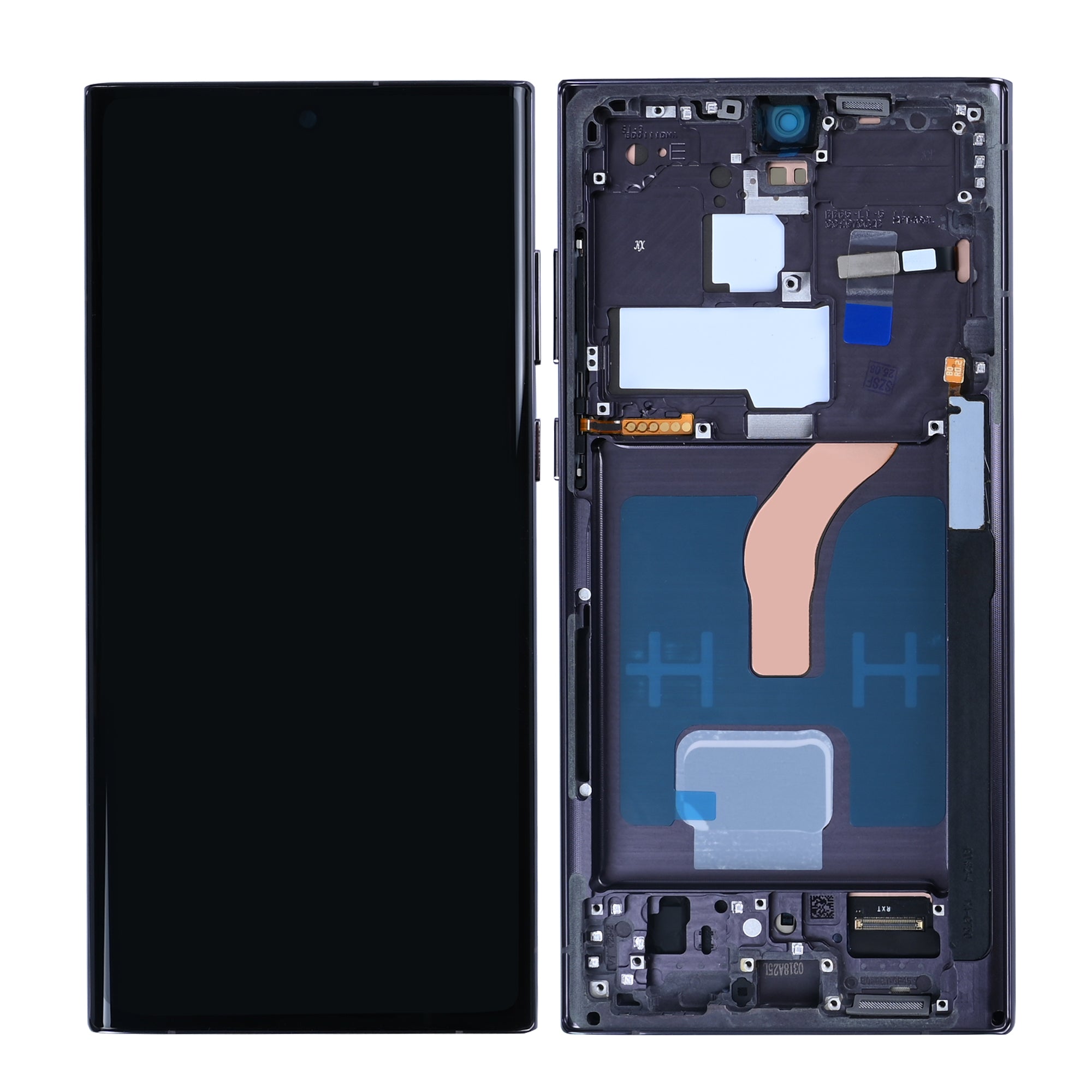 Samsung Galaxy S22 Ultra 5G S908B Display And Digitizer With Frame Phantom Black Soft-OLED