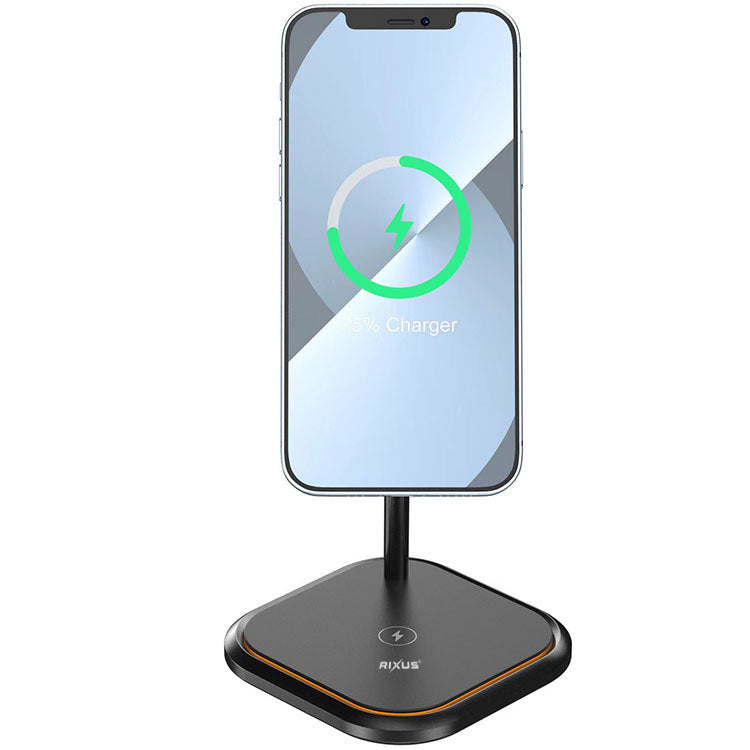 Rixus RXWC55 Wireless Magnetic Charging Stand 15W Black