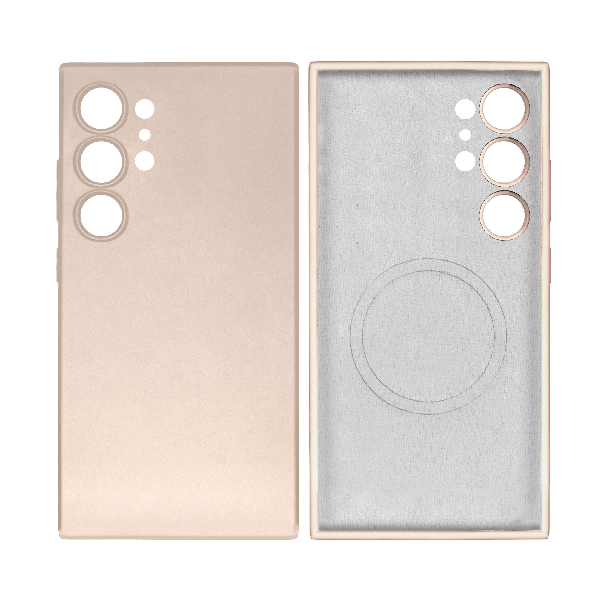 Rixus Soft TPU Phone Case Dark With MagSafe Compatible For Samsung Galaxy S24 Ultra Gold