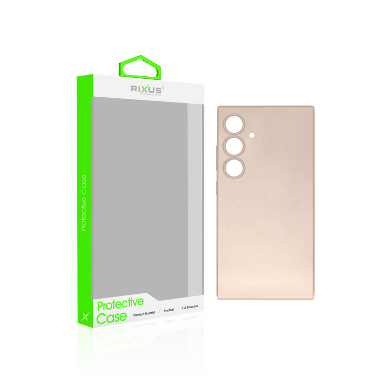 Rixus Soft TPU Phone Case Dark With MagSafe For Samsung Galaxy S24 Ultra Gold