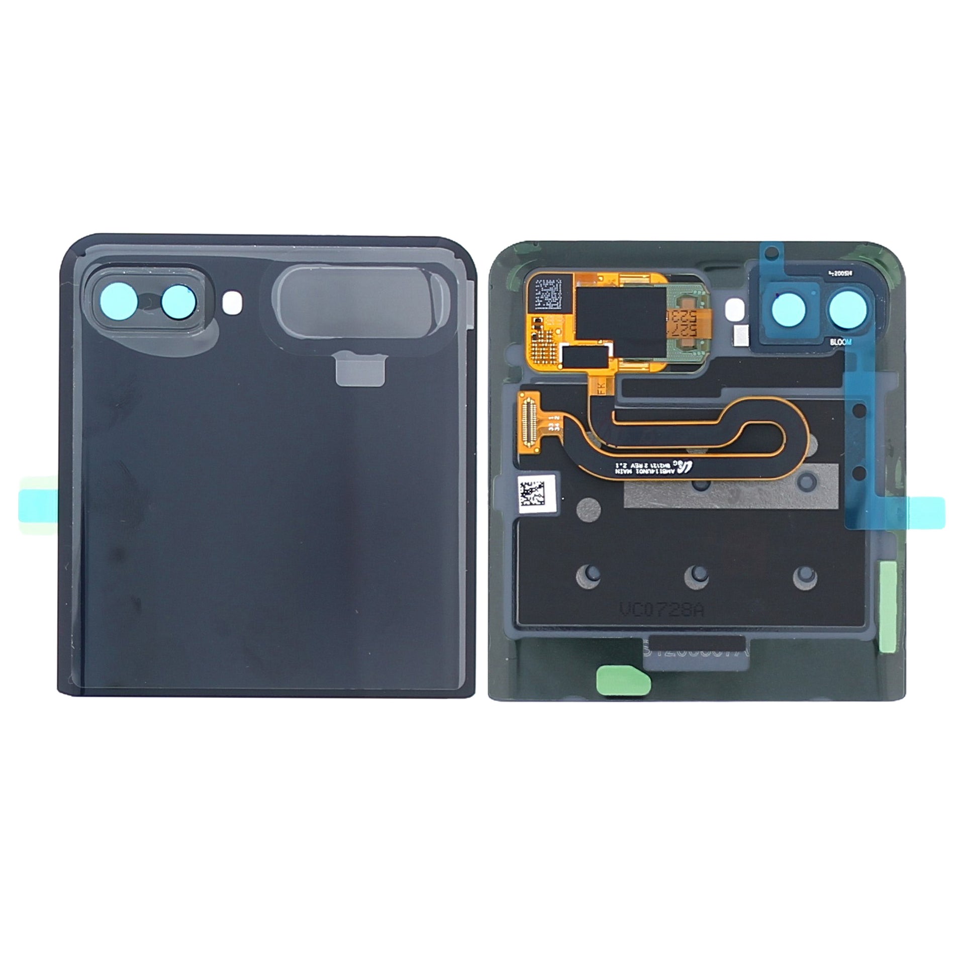 Samsung Galaxy Z Flip F700F Sub Display And Digitizer Mirror Black Service Pack