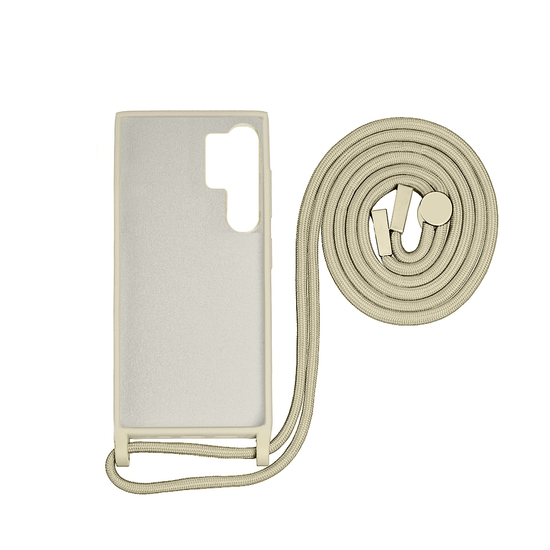 Rixus TPU Necklace Cord Cover For Samsung Galaxy S24 Ultra Gold
