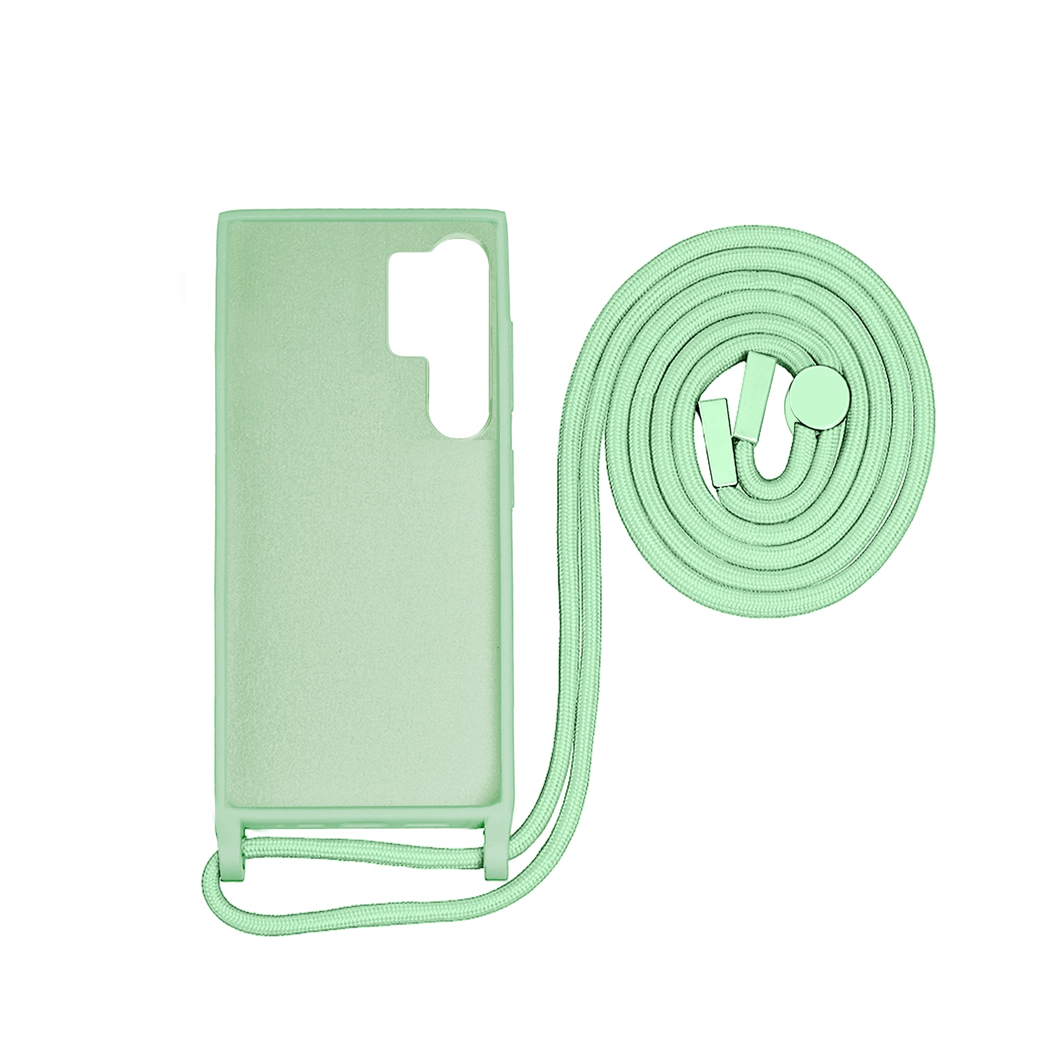 Rixus TPU Necklace Cord Cover For Samsung Galaxy S24 Ultra Matcha