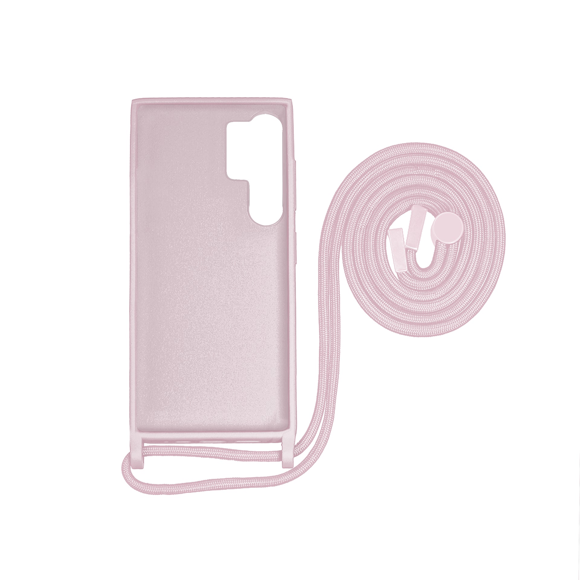 Rixus TPU Necklace Cord Cover For Samsung Galaxy S24 Ultra Pink
