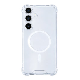 Rixus Anti-Burst Case With MagSafe Compatible For Samsung Galaxy S24, S25 Transparent
