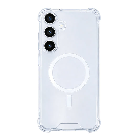 Rixus Anti-Burst Case With MagSafe Compatible For Samsung Galaxy S24, S25 Transparent