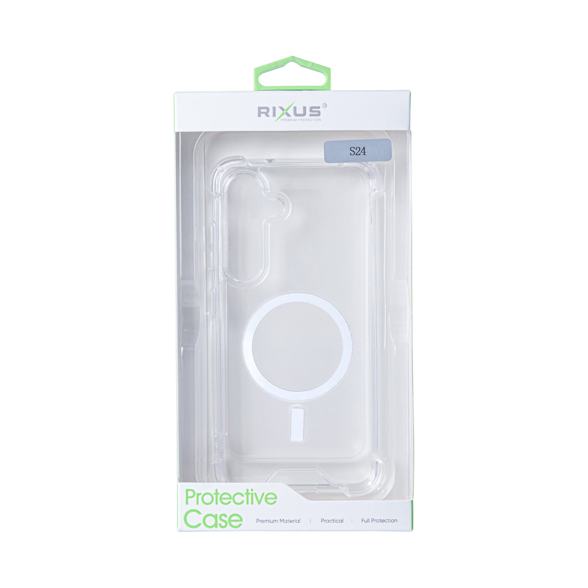 Rixus Anti-Burst Case With MagSafe Compatible For Samsung Galaxy S24, S25 Transparent