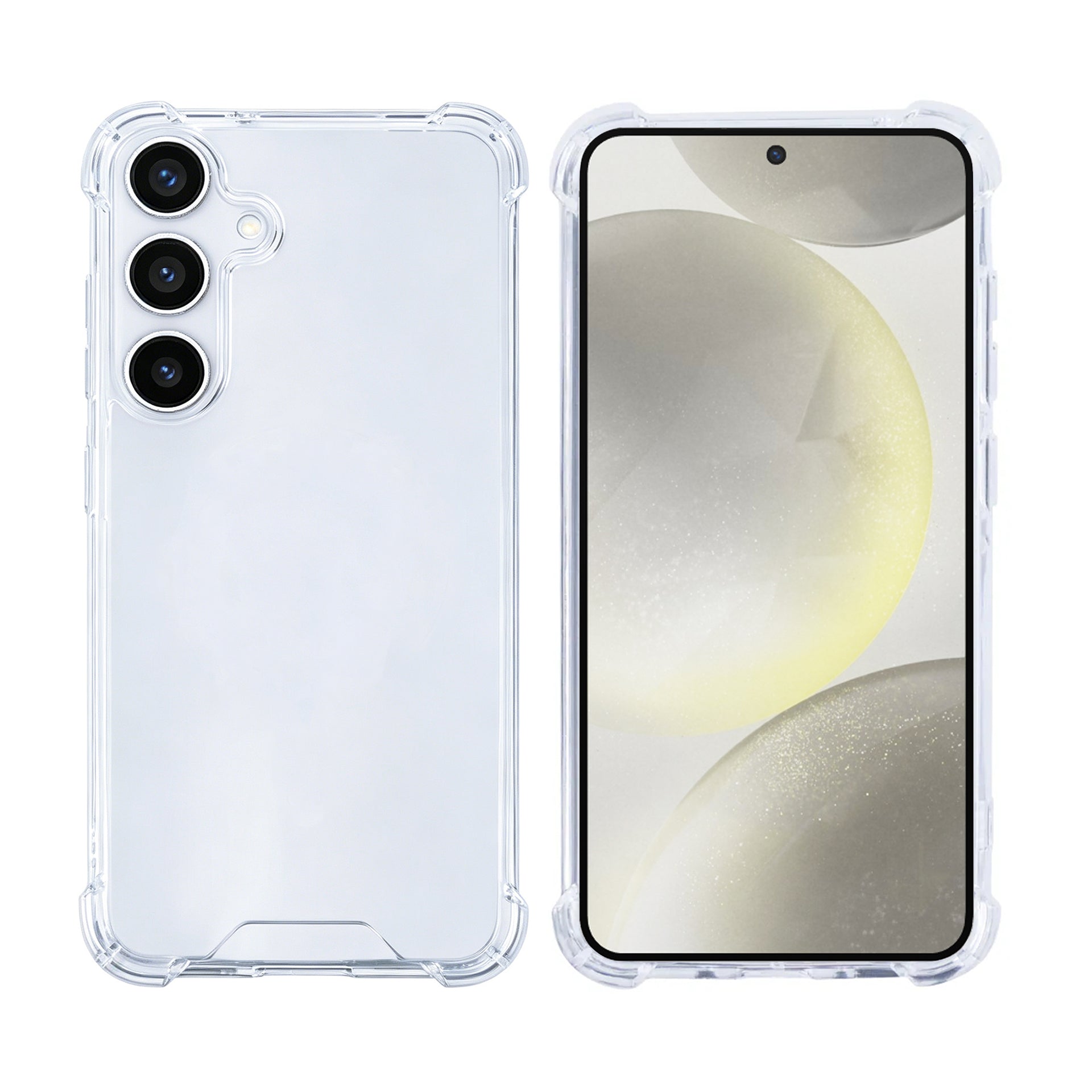 Rixus Anti-Burst Case For Samsung Galaxy S24, S25 Transparent