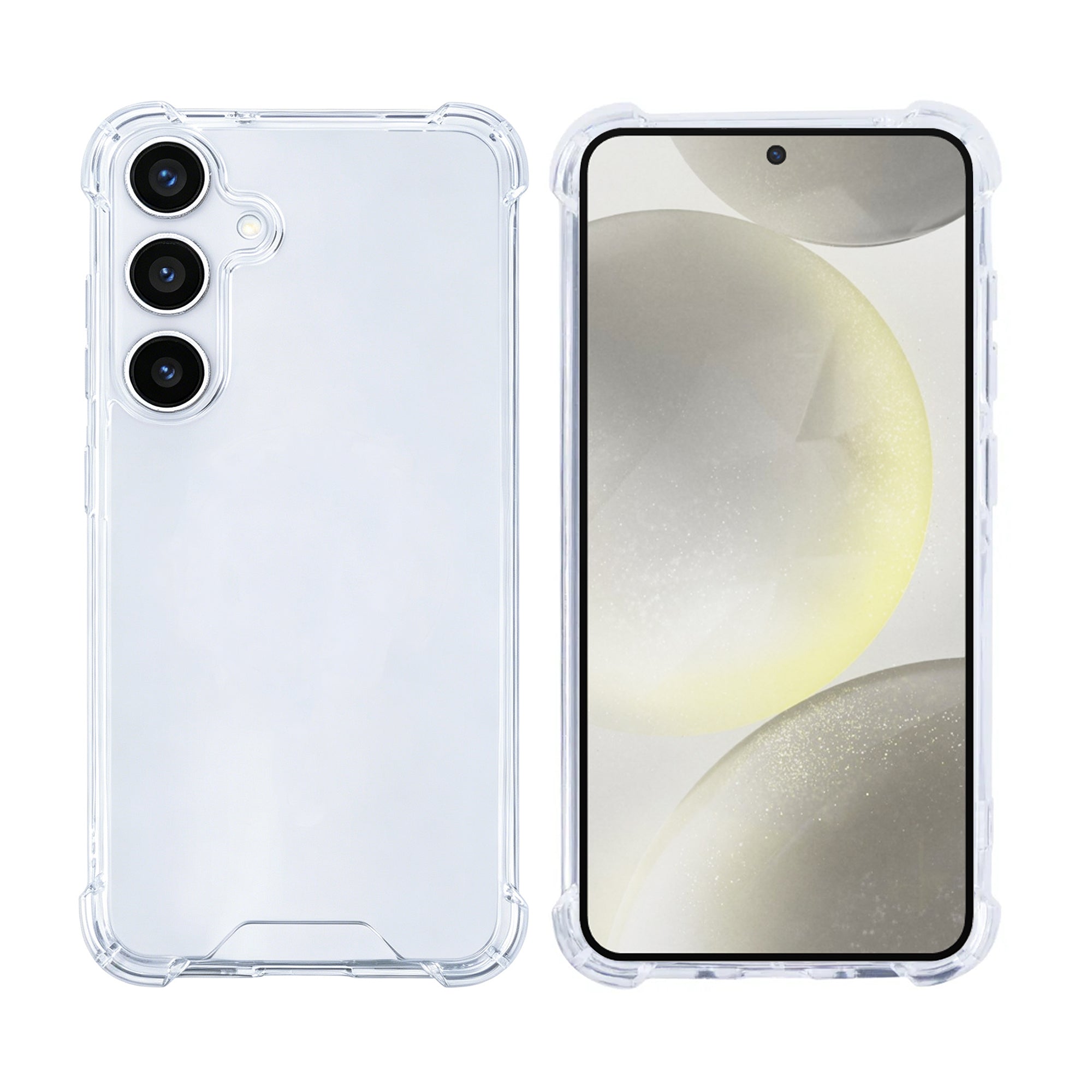 Rixus Anti-Burst Case For Samsung Galaxy S24, S25 Transparent