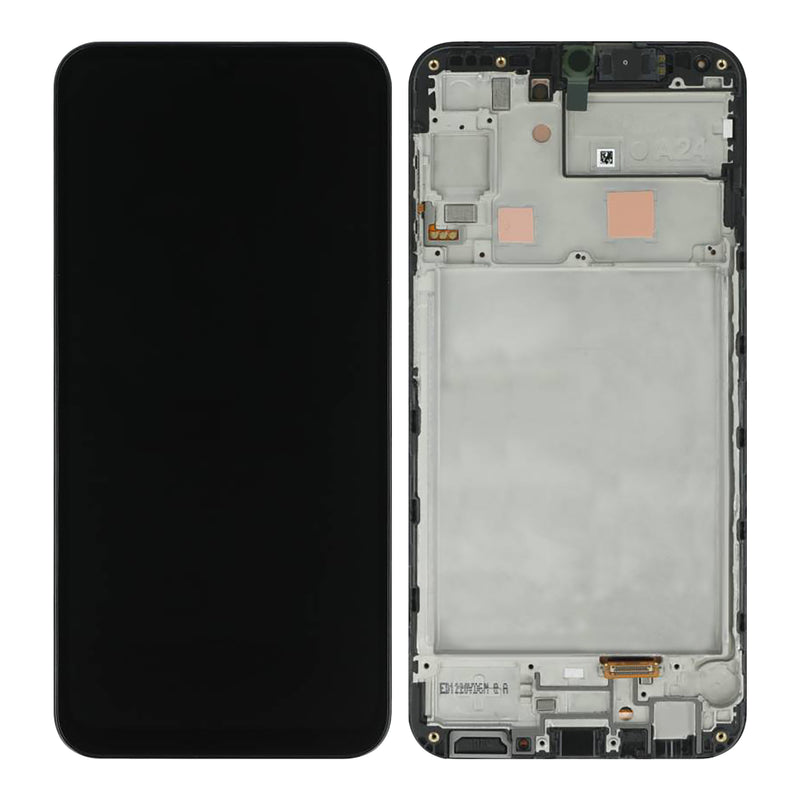 Samsung Galaxy A24 4G A245F Display And Digitizer With Frame Black Service Pack