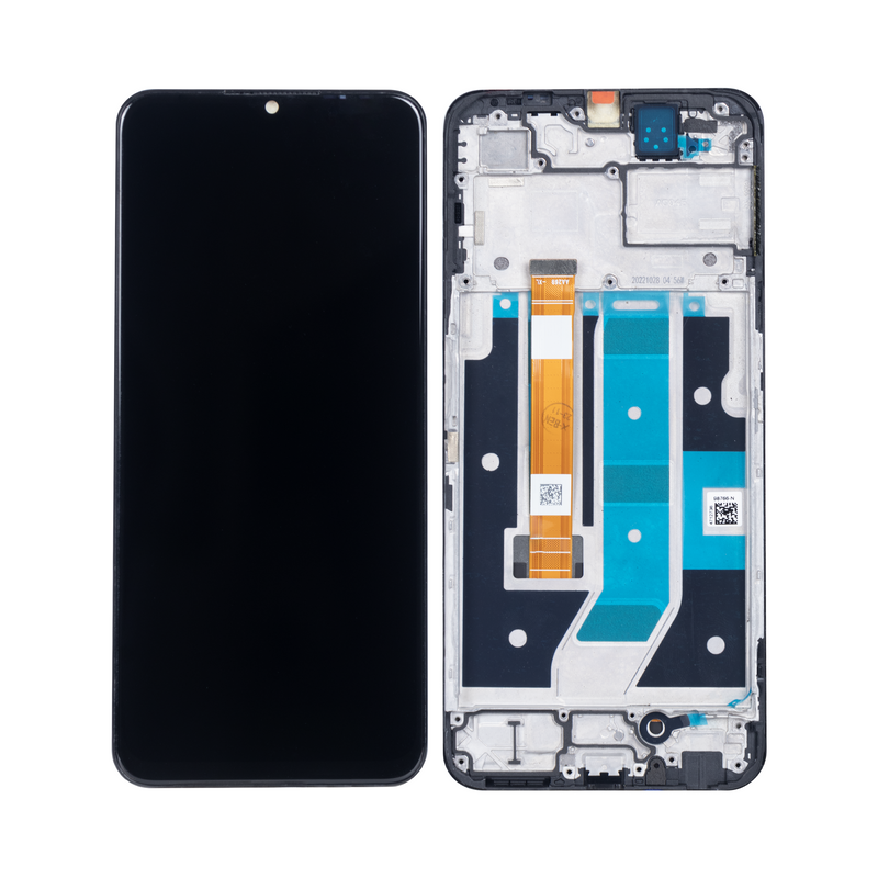 Oppo A58 5G PHJ110 Display And Digitizer With Frame Black OEM