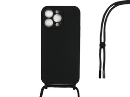 Rixus TPU Necklace Cord Cover For Apple iPhone 12 Pro Black
