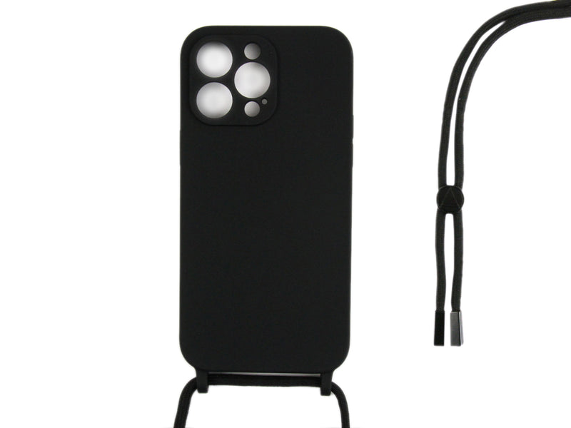Rixus TPU Necklace Cord Cover For Apple iPhone 12 Pro Black