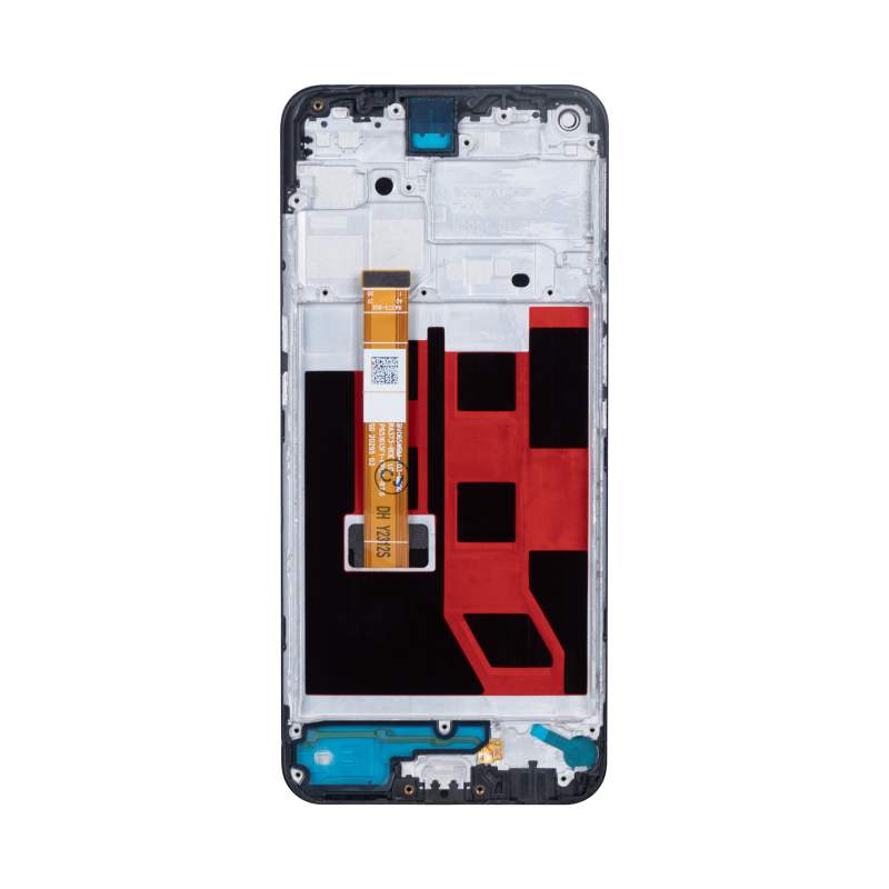 Oppo A53 4G, A53S 4G Display And Digitizer With Frame Black OEM