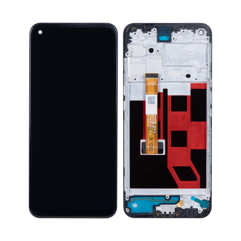 Oppo A53 4G, A53S 4G Display And Digitizer With Frame Black OEM
