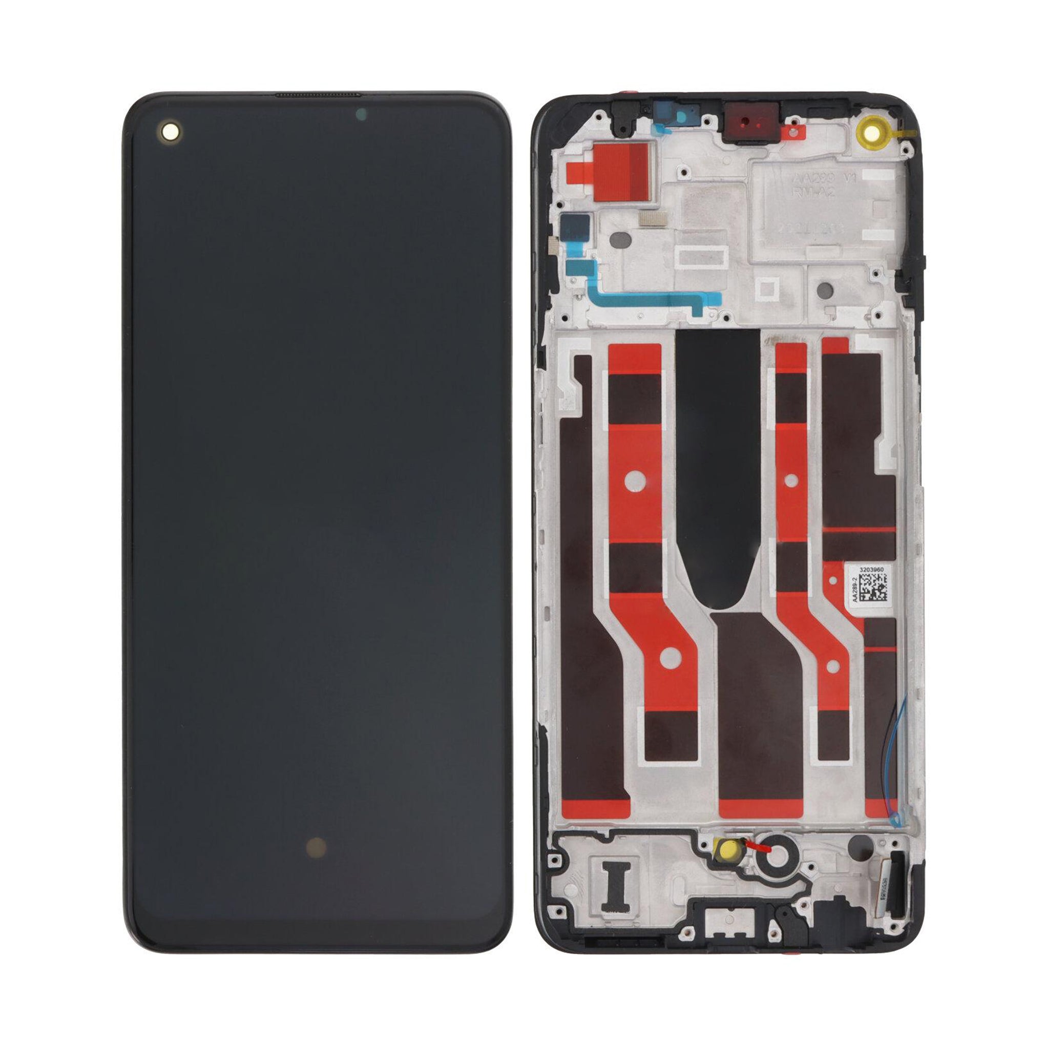 Oppo Reno 8 Lite Display And Digitizer With Frame Cosmic Black OEM