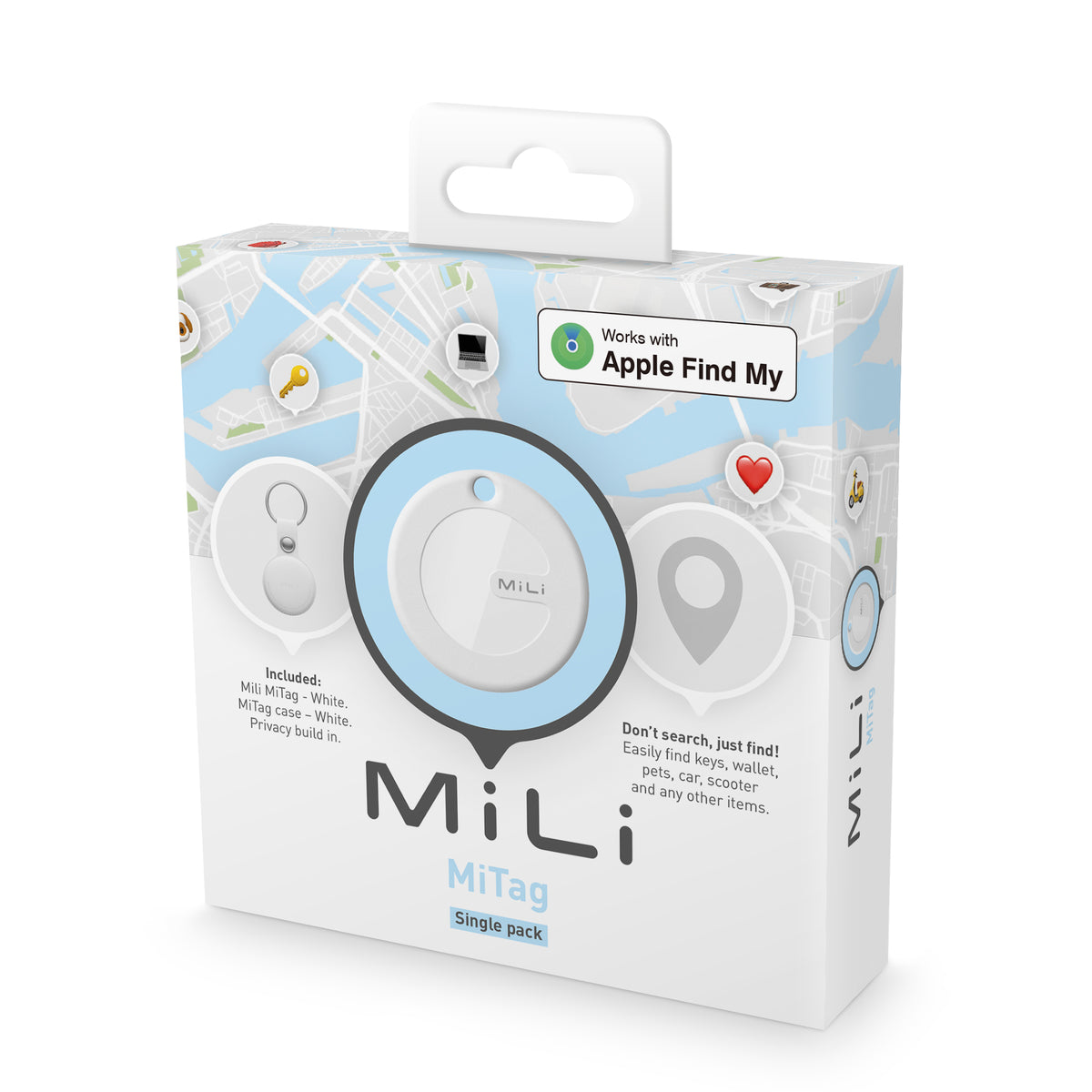 MiLi MI-3262 MiTag And PU Leather Case White (1pc)