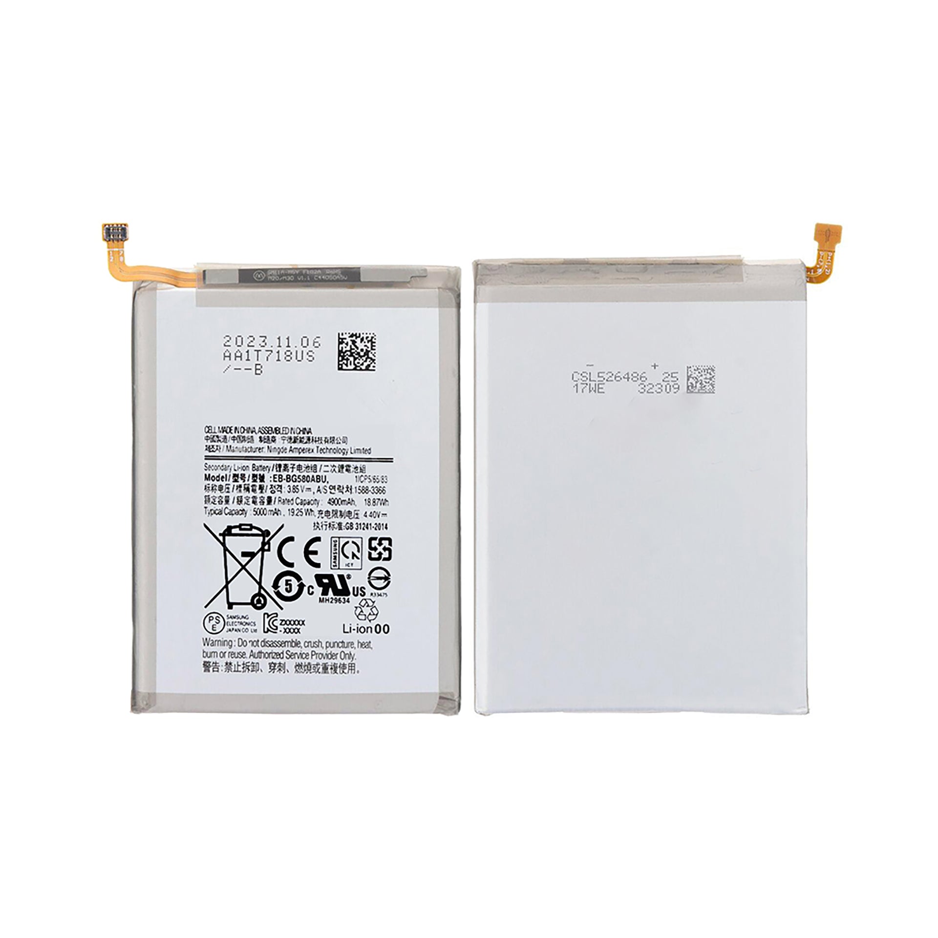 Samsung Galaxy M20 M205F, M30 M305F Battery EB-BG580ABU OEM