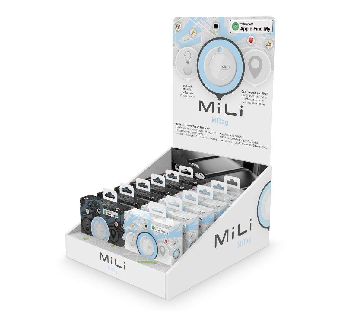 MiLi MI-3268 Launchbox 12 Packs MiTag 6 x Black, 6 x White (1 Pack)