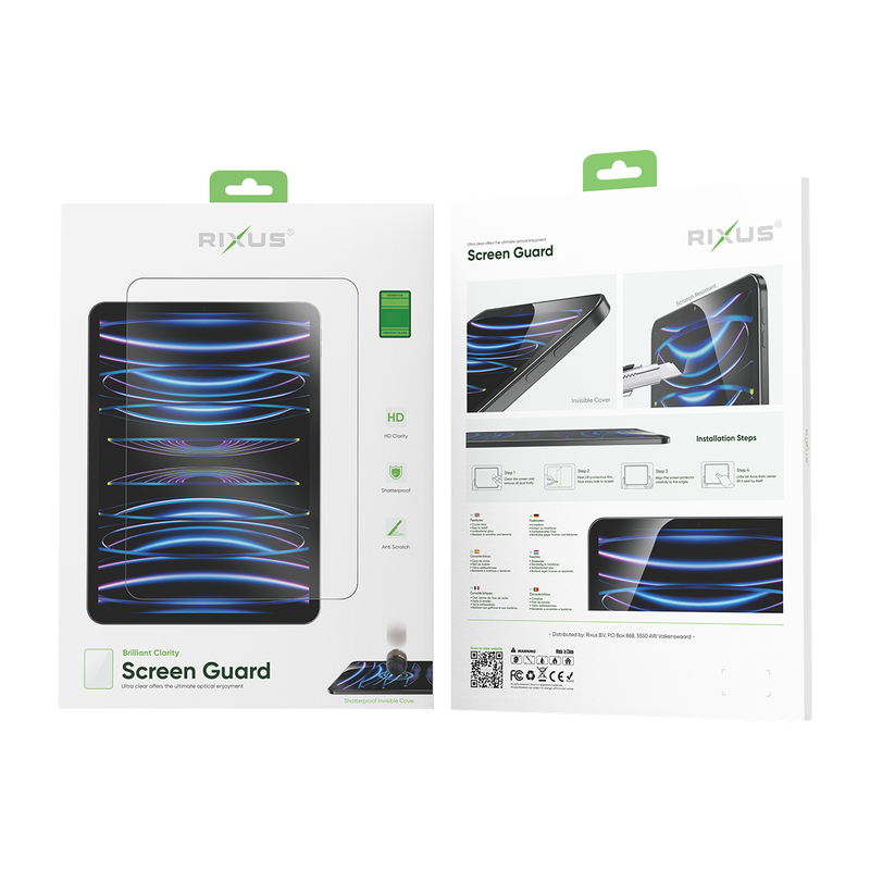 Rixus Screen Guard For iPad (Tenth Generation) 10.9" (2022) Clear