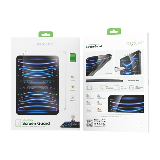 Rixus Screen Guard For Apple iPad Pro 12.9 inch (2022,2021,2020,2018) Clear