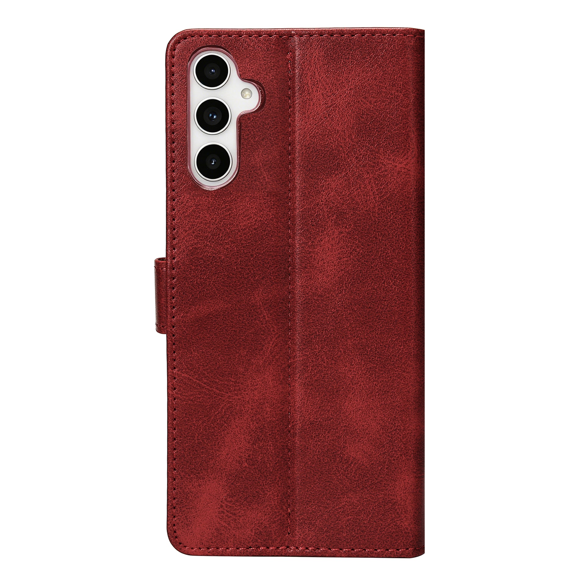 Rixus Bookcase For Samsung Galaxy A54 5G Dark Red