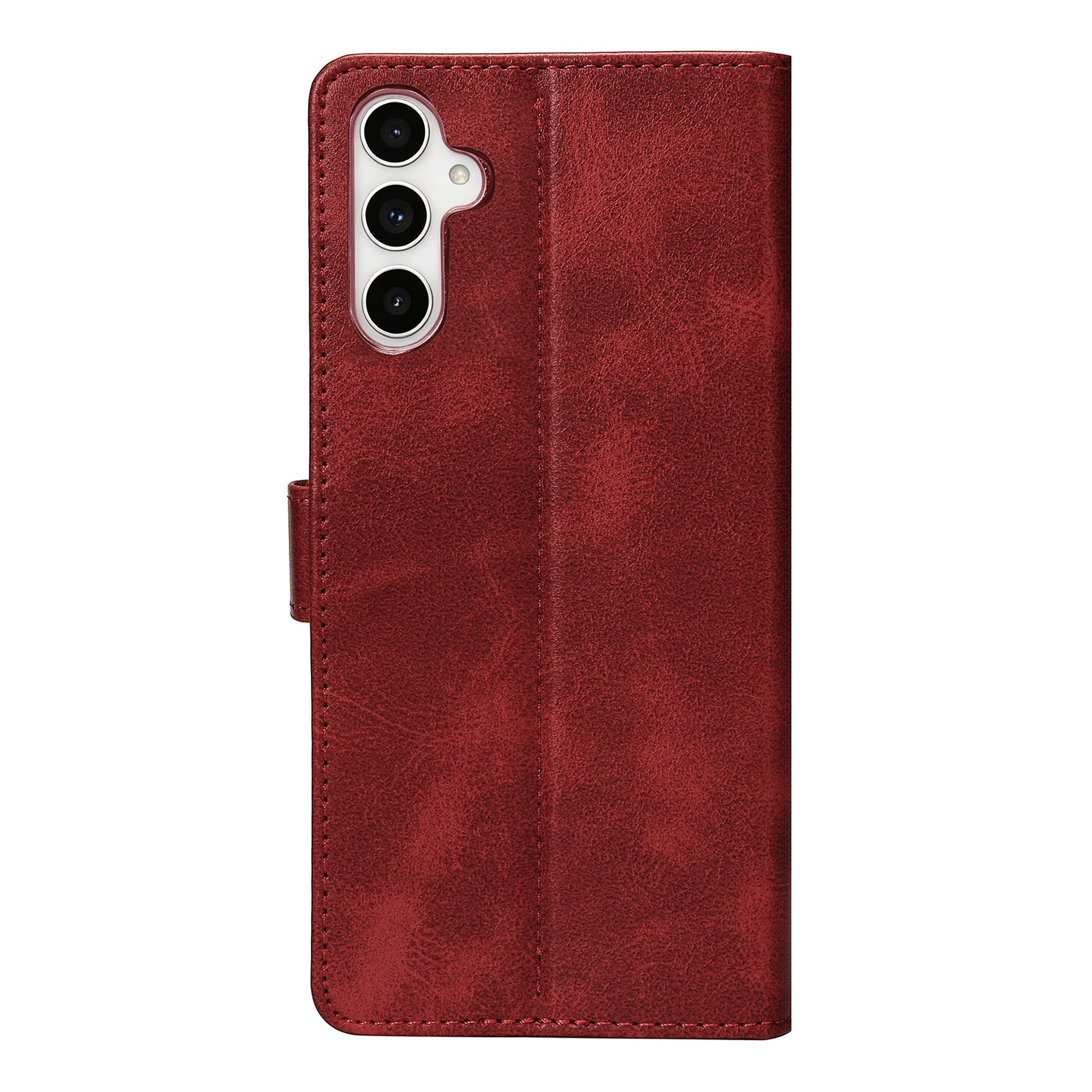 Rixus Bookcase For Samsung Galaxy A54 5G Dark Red