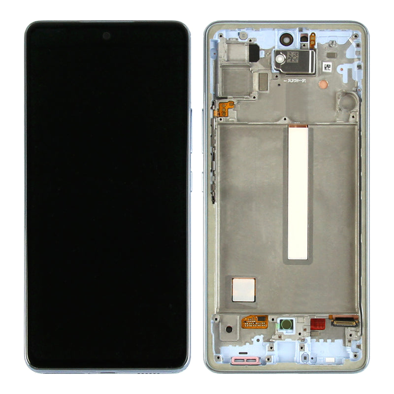 Samsung Galaxy A53 5G A536B Display And Digitizer With Frame Blue Service Pack
