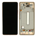 Samsung Galaxy A53 5G A536B Display And Digitizer With Frame Peach Service Pack