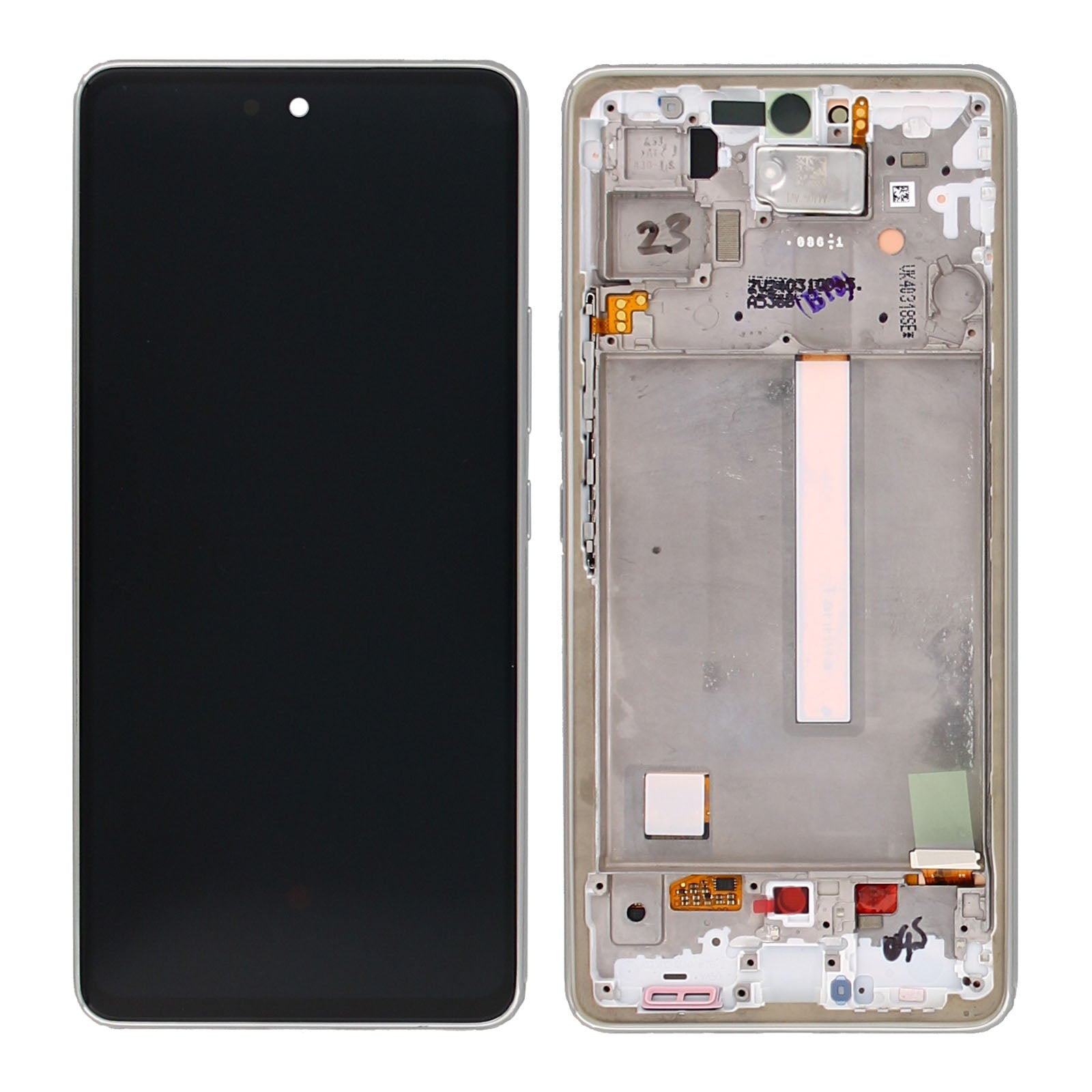 Samsung Galaxy A53 5G A536B Display And Digitizer With Frame White Service Pack