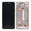 Samsung Galaxy A53 5G A536B Display And Digitizer With Frame White Service Pack