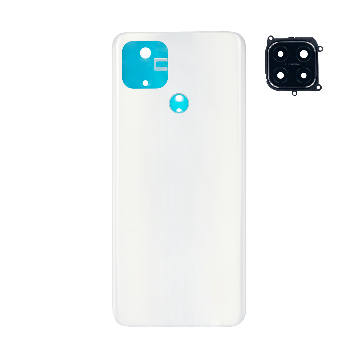 Oppo A15s Back Cover With Lens Fancy White OEM