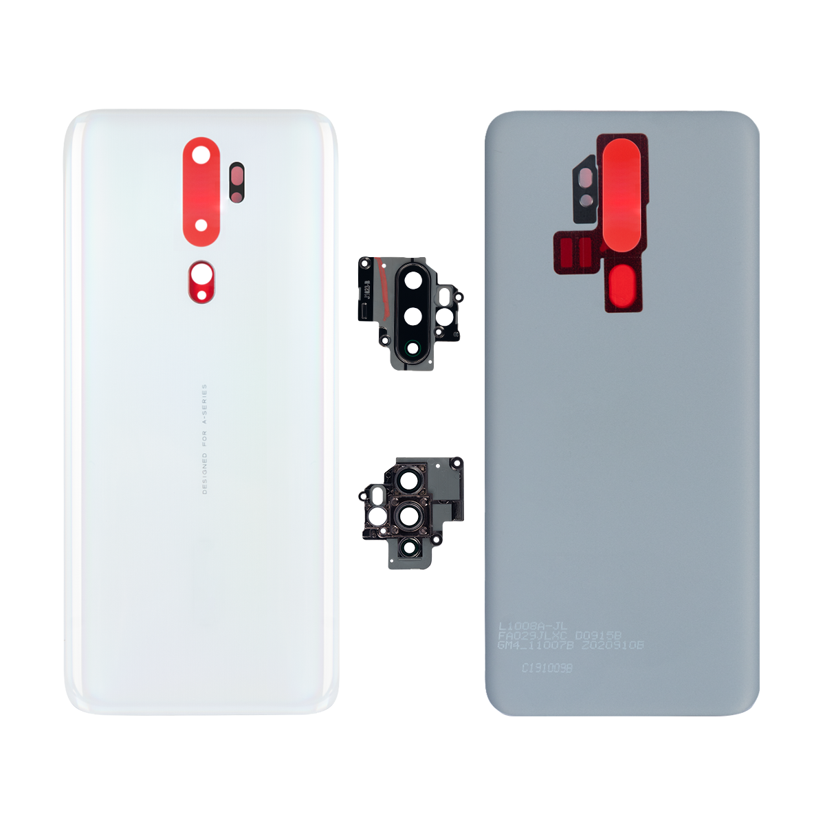Oppo A5 (2020) Back Cover With Lens Dazzling White OEM