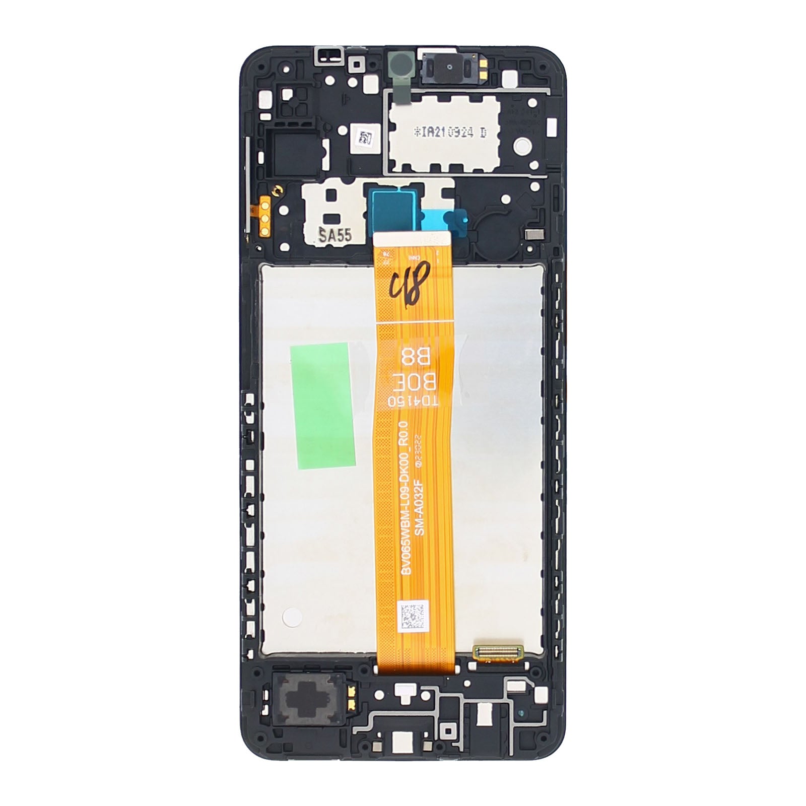 Samsung Galaxy A12s Nacho A127F Display And Digitizer With Frame Black Service Pack