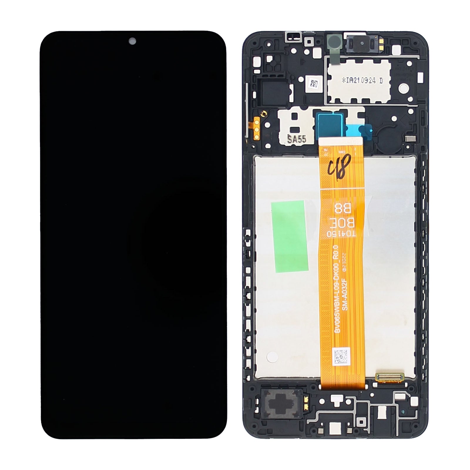 Samsung Galaxy A12s Nacho A127F Display And Digitizer With Frame Black Service Pack