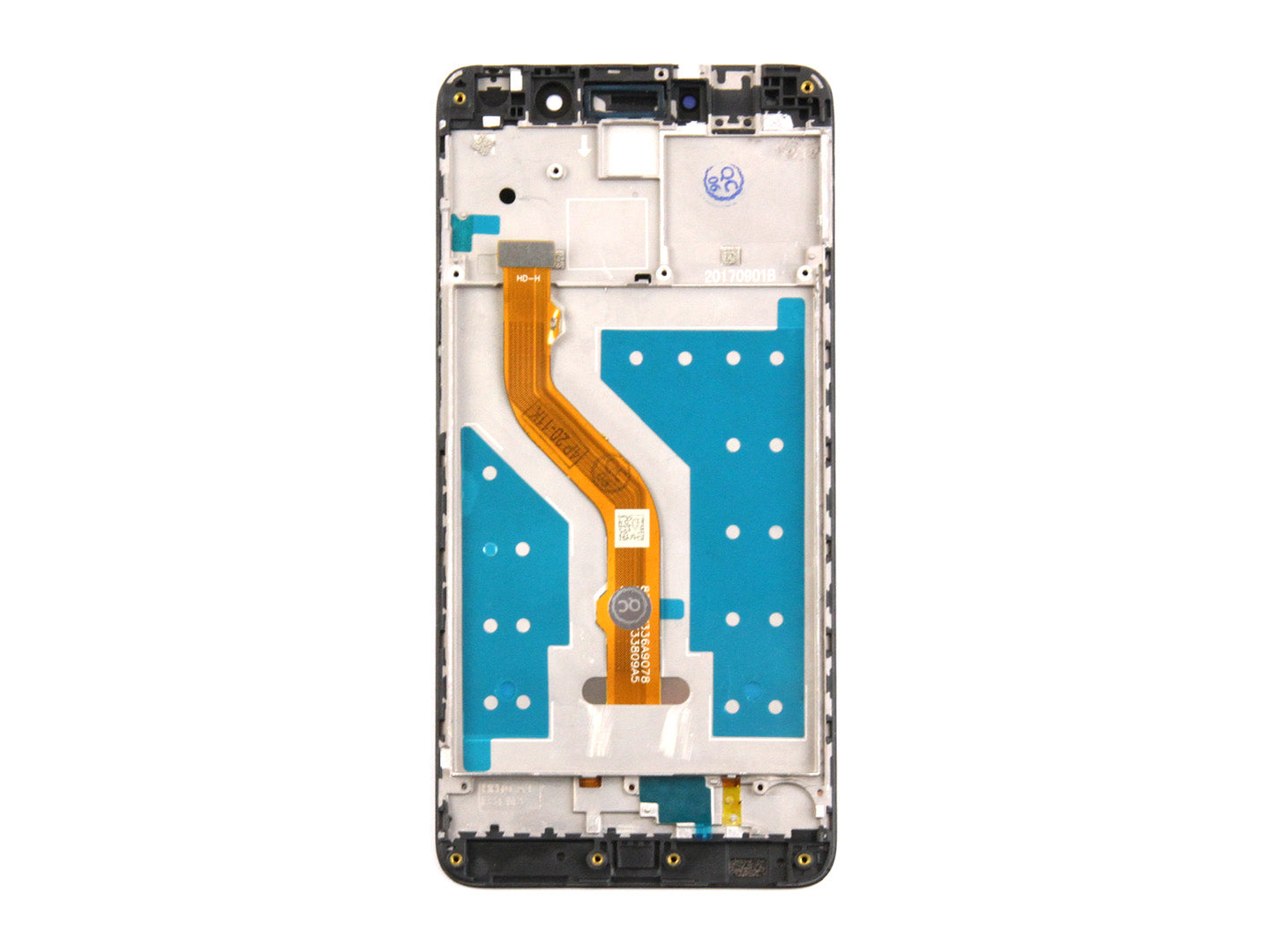 Huawei Y7 Display And Digitizer With Frame Black OEM