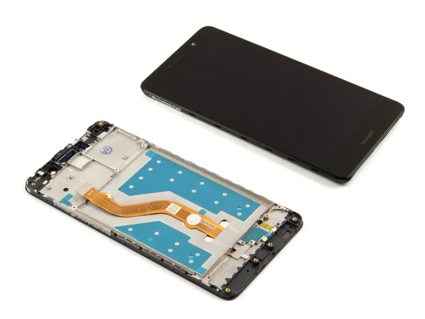 Huawei Y7 Display And Digitizer With Frame Black OEM