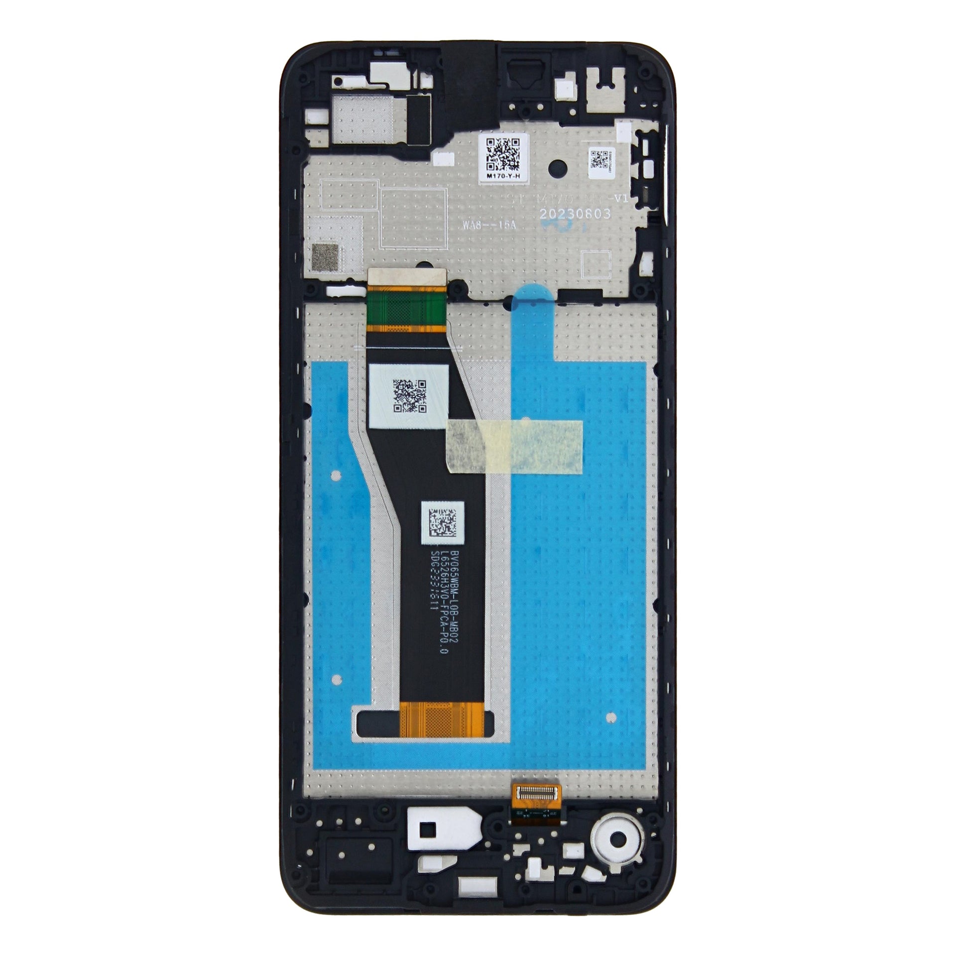 Motorola Moto E13 Display And Digitizer With Frame Black Service Pack