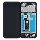Motorola Moto E13 Display And Digitizer With Frame Black Service Pack