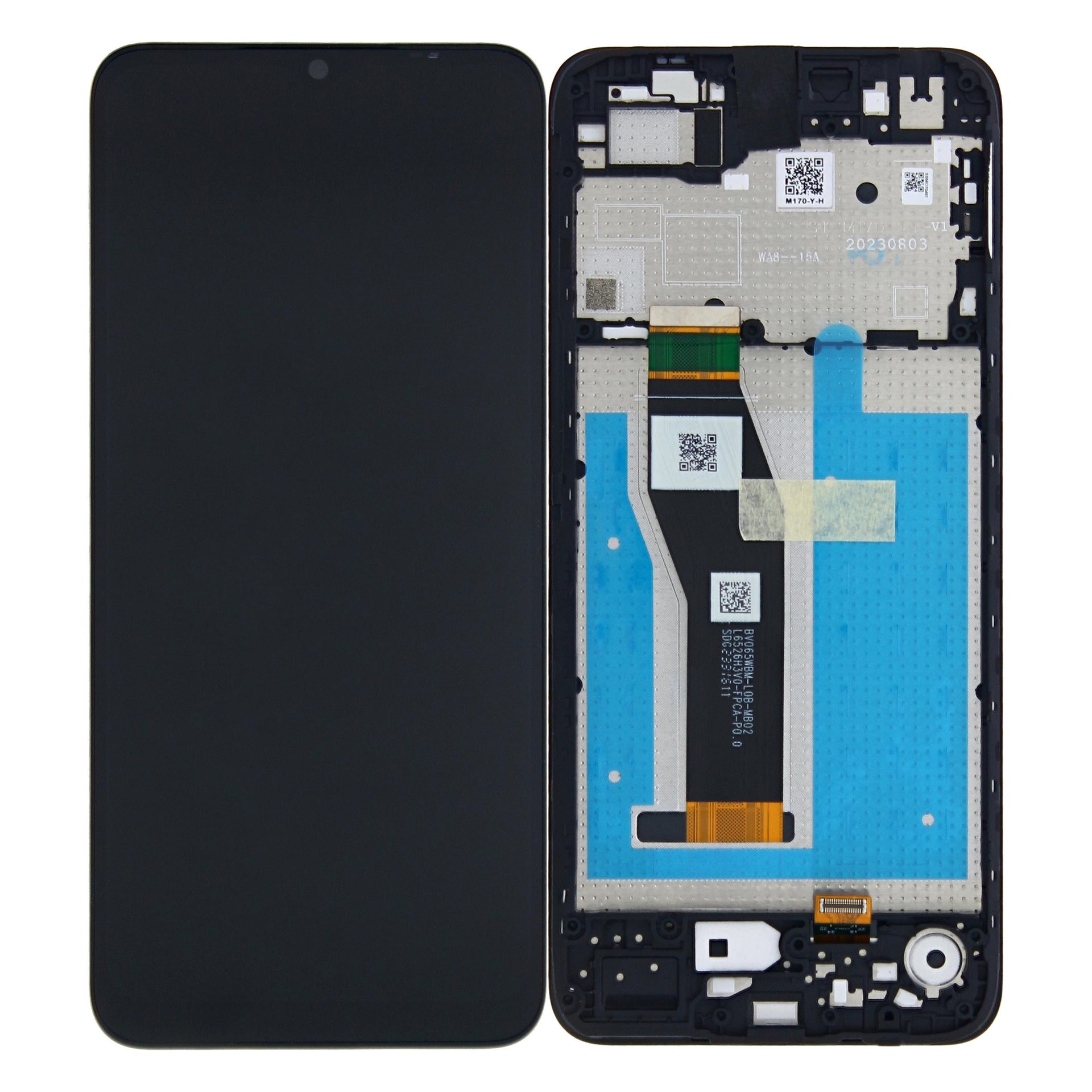 Motorola Moto E13 Display And Digitizer With Frame Black Service Pack