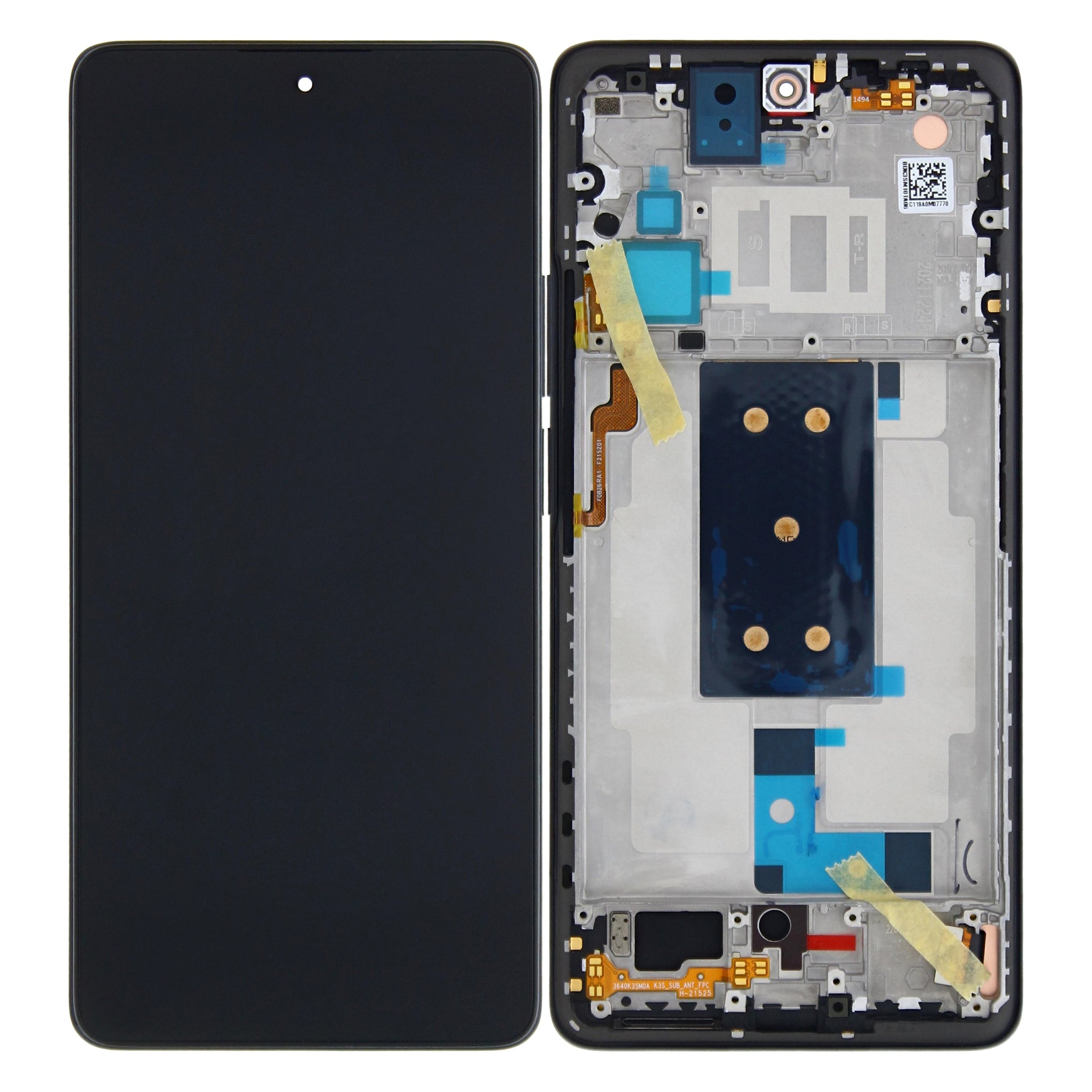 Xiaomi 11T Pro Display And Digitizer With Frame Meteorite Grey Service Pack