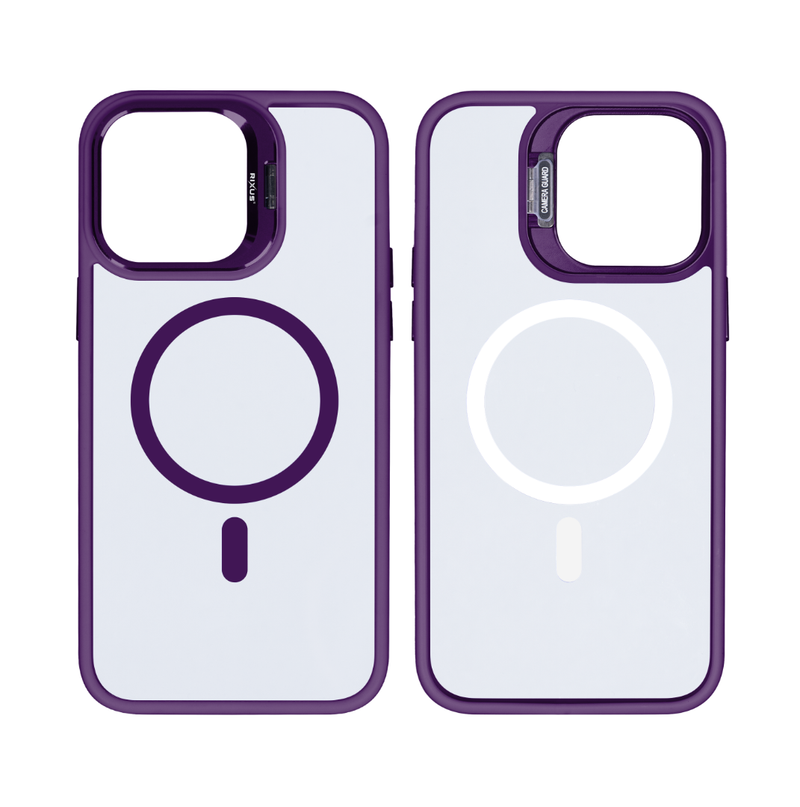 Rixus Classic 03 Case With MagSafe For iPhone 13 Pro Deep Purple