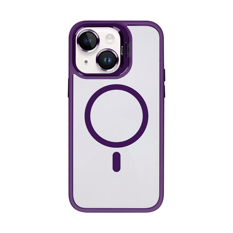 Rixus Classic 03 Case With MagSafe For iPhone 15 Plus Deep Purple